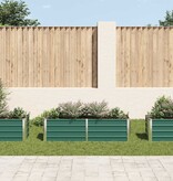 VidaXL Plantenbak verhoogd 160x40x45 cm gegalvaniseerd staal groen
