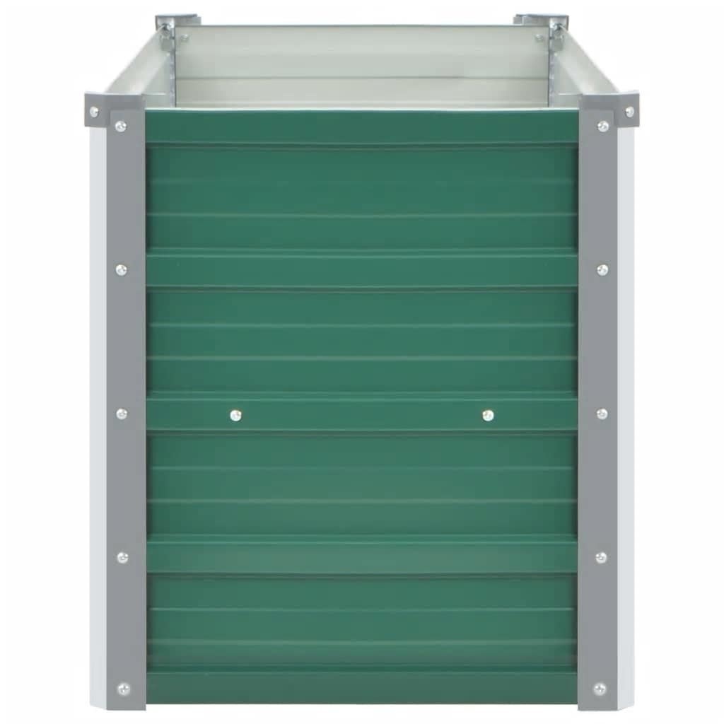 VidaXL Plantenbak verhoogd 160x40x45 cm gegalvaniseerd staal groen
