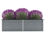 VidaXL Plantenbak verhoogd 160x40x45 cm gegalvaniseerd staal grijs