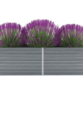 VidaXL Plantenbak verhoogd 160x40x45 cm gegalvaniseerd staal grijs