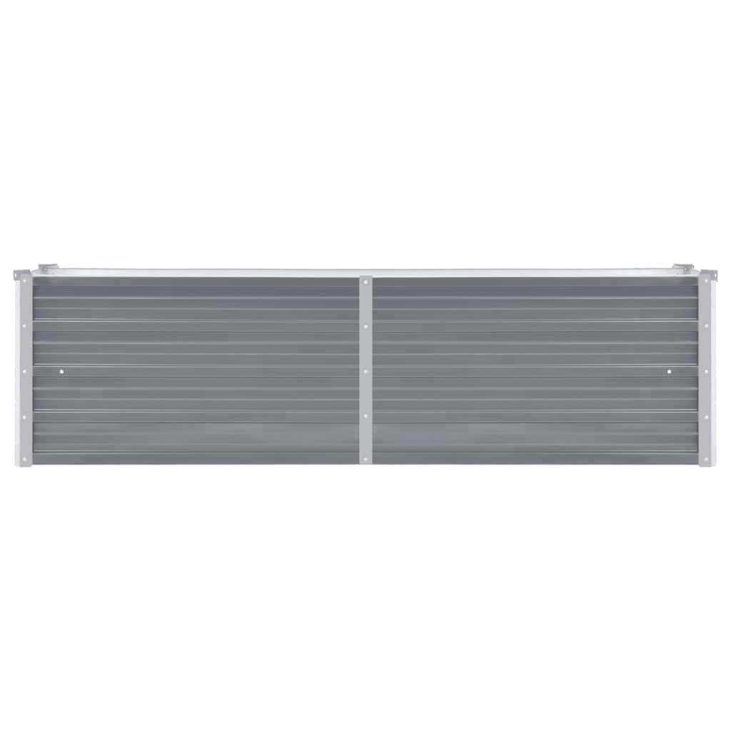 VidaXL Plantenbak verhoogd 160x40x45 cm gegalvaniseerd staal grijs