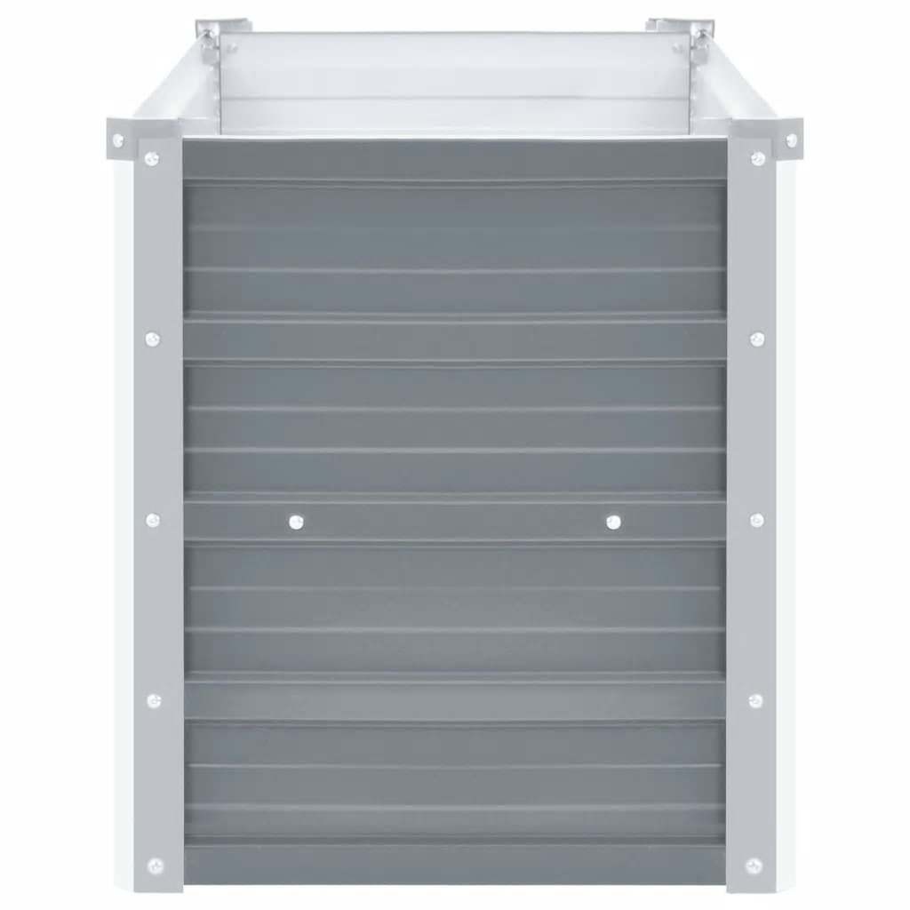 VidaXL Plantenbak verhoogd 160x40x45 cm gegalvaniseerd staal grijs