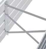 VidaXL Plantenbak verhoogd 160x40x45 cm gegalvaniseerd staal grijs
