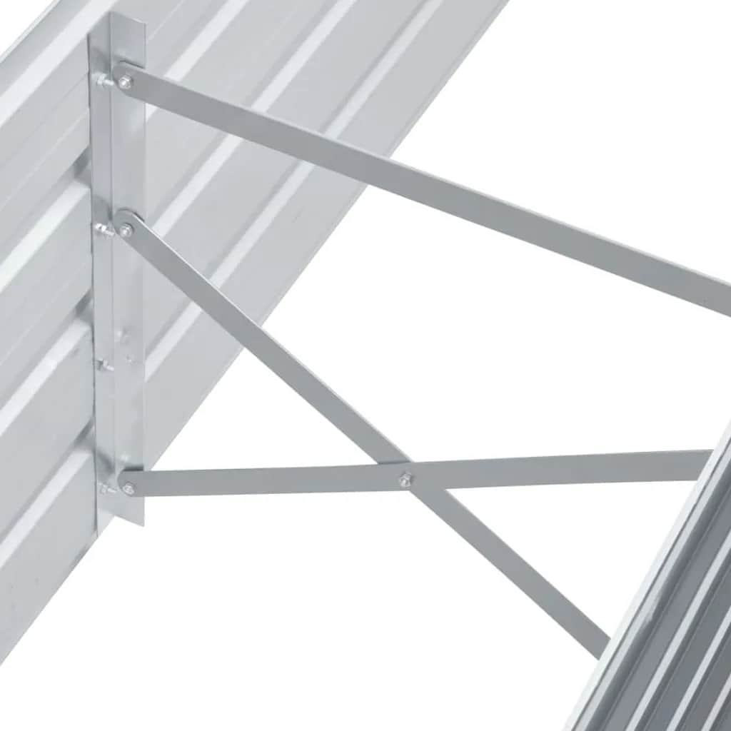 VidaXL Plantenbak verhoogd 160x40x45 cm gegalvaniseerd staal grijs