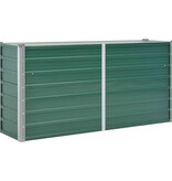 VidaXL Plantenbak verhoogd 160x40x77 cm gegalvaniseerd staal groen