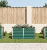 VidaXL Plantenbak verhoogd 160x40x77 cm gegalvaniseerd staal groen