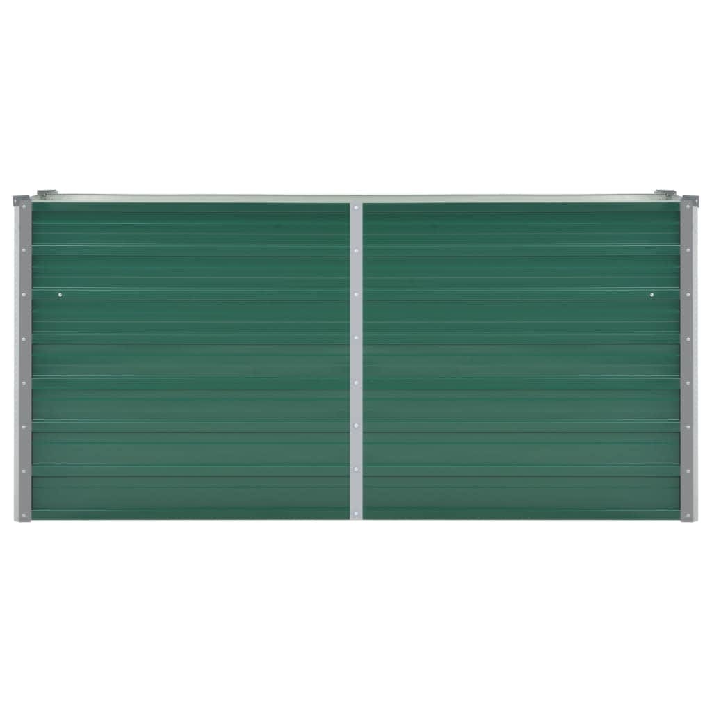 VidaXL Plantenbak verhoogd 160x40x77 cm gegalvaniseerd staal groen