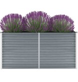 VidaXL Plantenbak verhoogd 160x40x77 cm gegalvaniseerd staal grijs