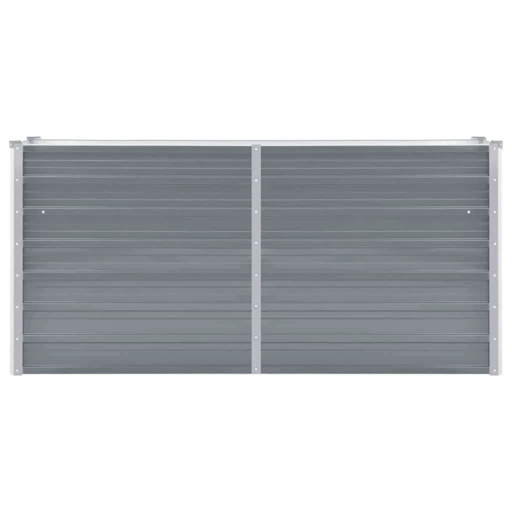 VidaXL Plantenbak verhoogd 160x40x77 cm gegalvaniseerd staal grijs
