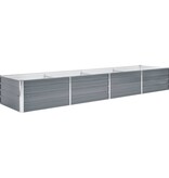 VidaXL Plantenbak verhoogd 320x80x45 cm gegalvaniseerd staal grijs