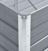 VidaXL Plantenbak verhoogd 320x80x45 cm gegalvaniseerd staal grijs