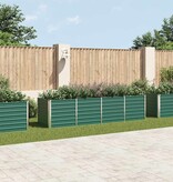 VidaXL Plantenbak verhoogd 320x80x77 cm gegalvaniseerd staal groen