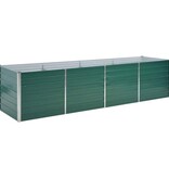 VidaXL Plantenbak verhoogd 320x80x77 cm gegalvaniseerd staal groen
