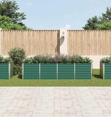 VidaXL Plantenbak verhoogd 320x80x77 cm gegalvaniseerd staal groen