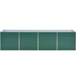 VidaXL Plantenbak verhoogd 320x80x77 cm gegalvaniseerd staal groen