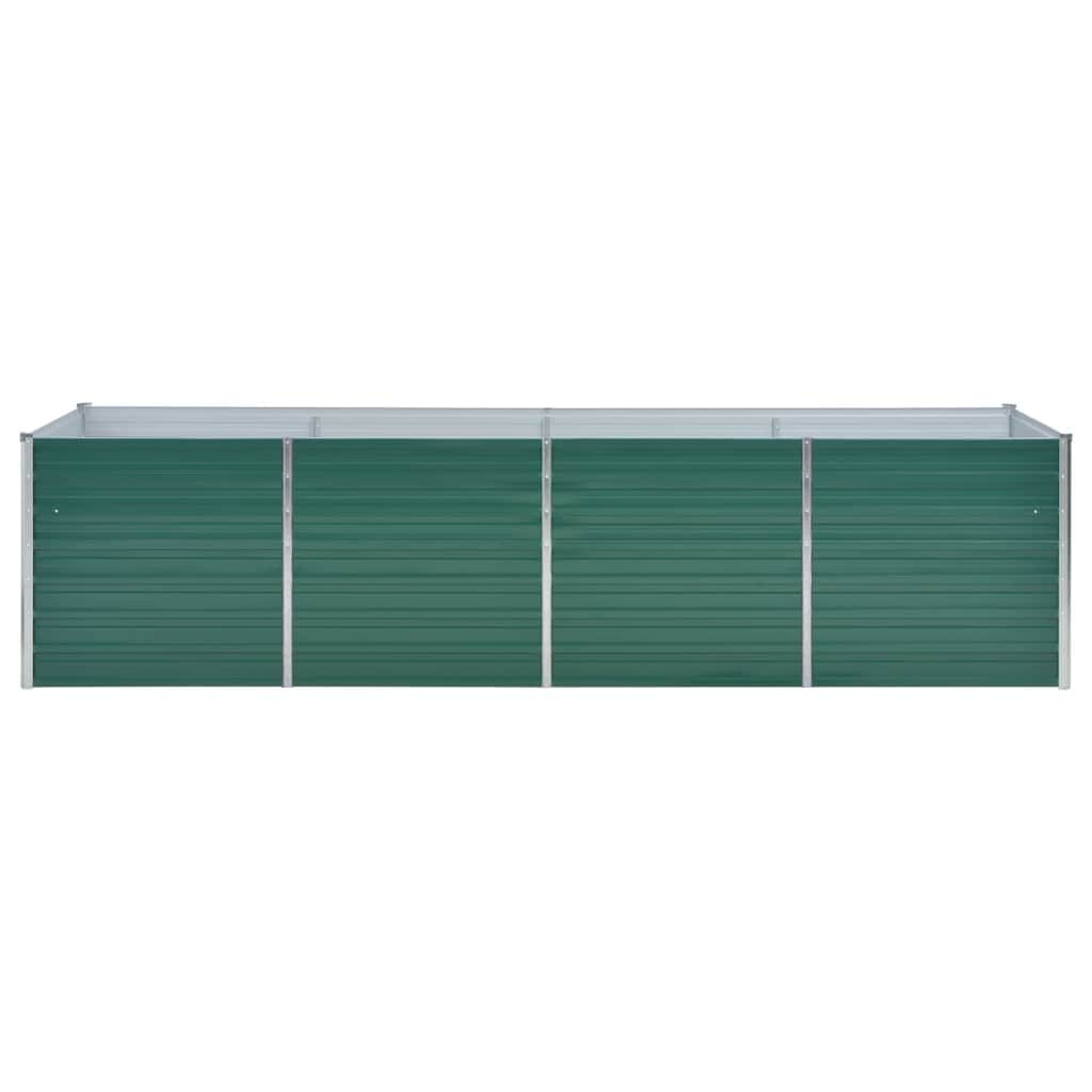 VidaXL Plantenbak verhoogd 320x80x77 cm gegalvaniseerd staal groen