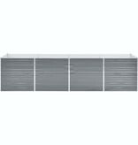 VidaXL Plantenbak verhoogd 320x80x77 cm gegalvaniseerd staal grijs
