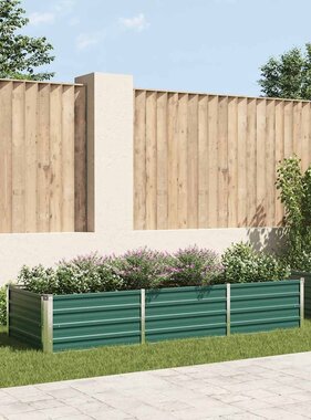 VidaXL Plantenbak verhoogd 240x80x45 cm gegalvaniseerd staal groen