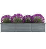 VidaXL Plantenbak verhoogd 240x80x45 cm gegalvaniseerd staal grijs
