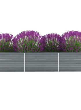 VidaXL Plantenbak verhoogd 240x80x45 cm gegalvaniseerd staal grijs