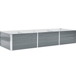 VidaXL Plantenbak verhoogd 240x80x45 cm gegalvaniseerd staal grijs