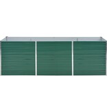 VidaXL Plantenbak verhoogd 240x80x77 cm gegalvaniseerd staal groen