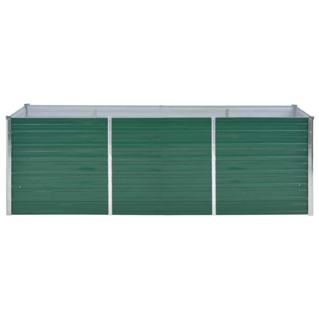 VidaXL Plantenbak verhoogd 240x80x77 cm gegalvaniseerd staal groen