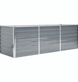 VidaXL Plantenbak verhoogd 240x80x77 cm gegalvaniseerd staal grijs
