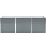 VidaXL Plantenbak verhoogd 240x80x77 cm gegalvaniseerd staal grijs