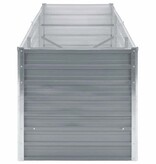 VidaXL Plantenbak verhoogd 240x80x77 cm gegalvaniseerd staal grijs