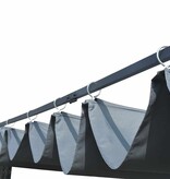 VidaXL Prieel met dak 300x300x220 cm poly rattan grijs en antraciet