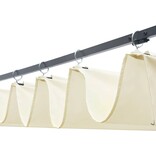 VidaXL Prieel met dak 300x300x220 cm poly rattan bruin en crème