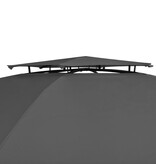 VidaXL Tuinpaviljoen met gordijnen hexagonaal 360x265 cm