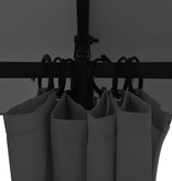 VidaXL Tuinpaviljoen met gordijnen hexagonaal 360x265 cm