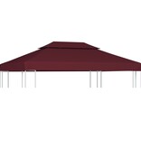 VidaXL Prieeldak 2-laags 4x3m 310 g/m² bordeaux