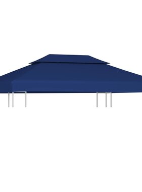 VidaXL Prieeldak 2-laags 4x3m 310 g/m² blauw