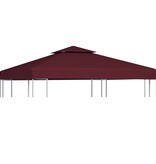 VidaXL Prieeldak 2-laags 3x3m 310 g/m² bordeaux