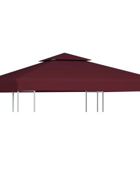 VidaXL Prieeldak 2-laags 3x3m 310 g/m² bordeaux