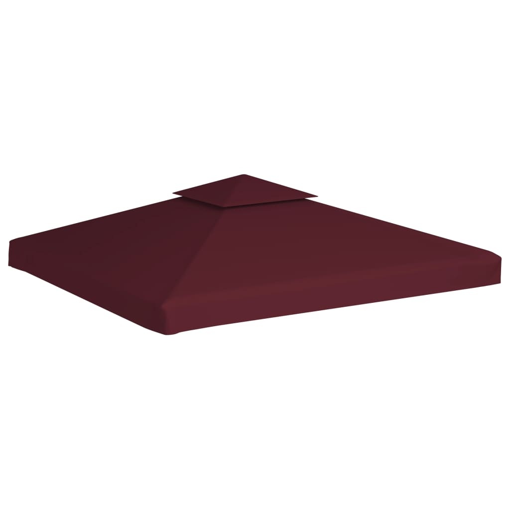 VidaXL Prieeldak 2-laags 3x3m 310 g/m² bordeaux