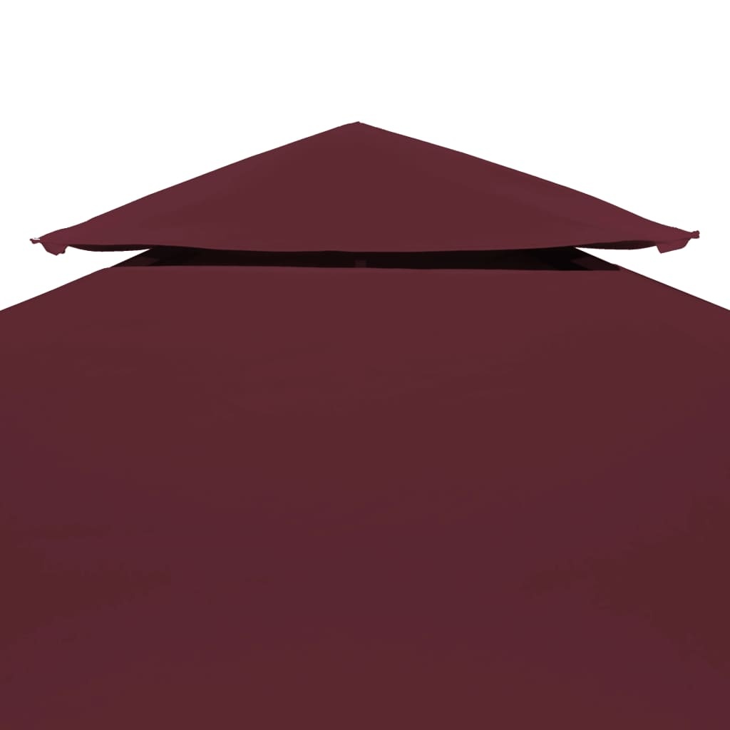VidaXL Prieeldak 2-laags 3x3m 310 g/m² bordeaux