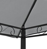 VidaXL Tuinpaviljoen met tafel en bankjes 2,5x1,5x2,4 m antraciet