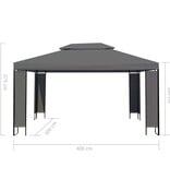 VidaXL Prieel 300x400 cm antraciet