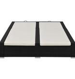 VidaXL Ligbed tweepersoons poly rattan zwart