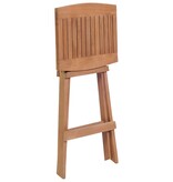 VidaXL Barkrukken inklapbaar 4 st massief teakhout