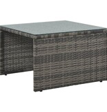 VidaXL Loungeset met kussens 3-delig poly rattan grijs
