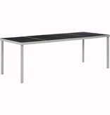 VidaXL Tuintafel 220x90x74,5 cm staal zwart