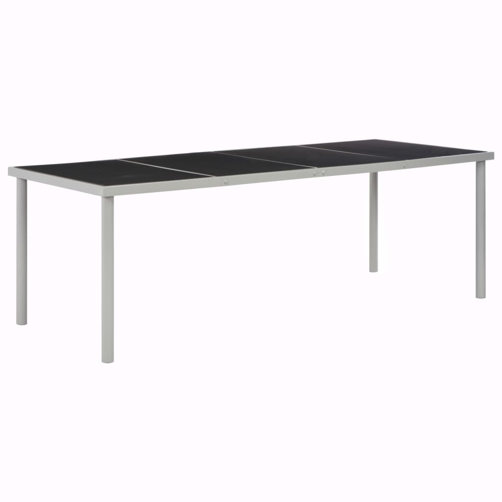 VidaXL Tuintafel 220x90x74,5 cm staal zwart