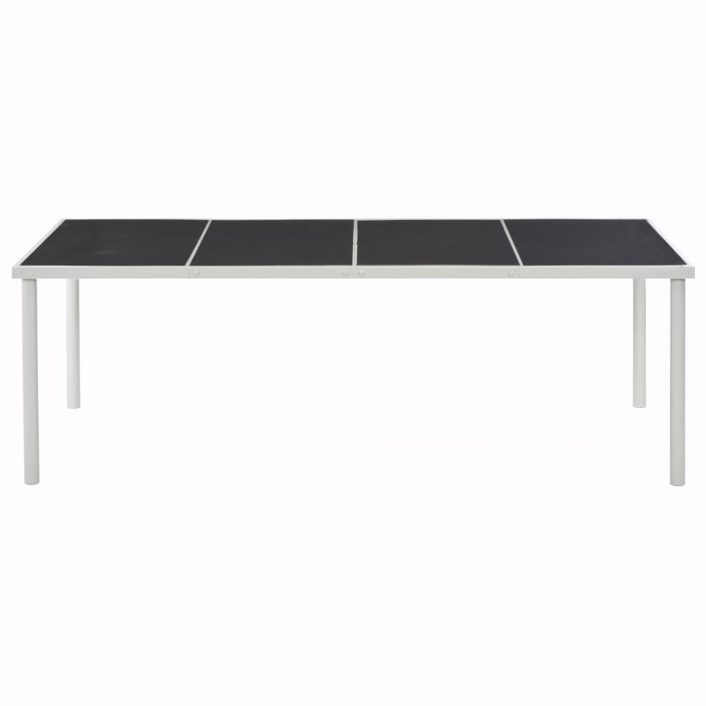 VidaXL Tuintafel 220x90x74,5 cm staal zwart