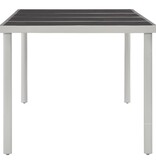 VidaXL Tuintafel 220x90x74,5 cm staal zwart