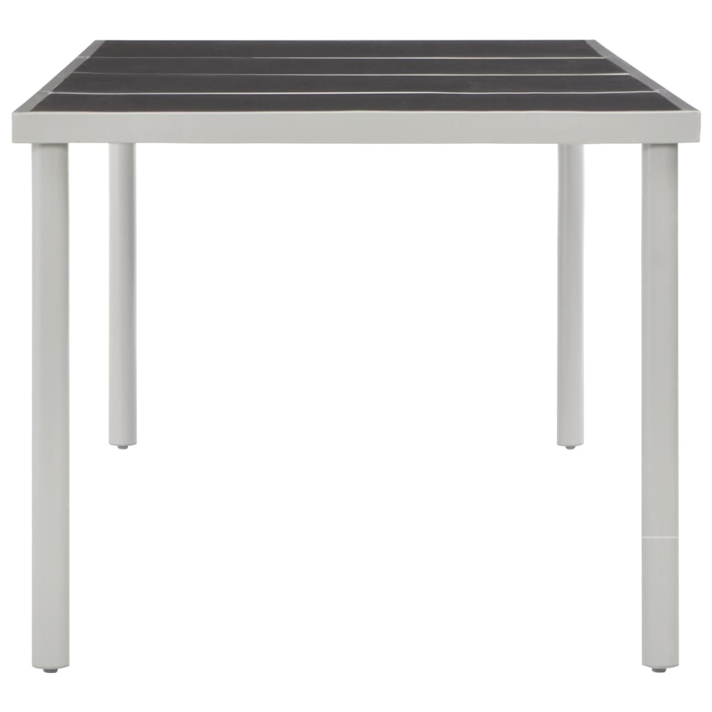 VidaXL Tuintafel 220x90x74,5 cm staal zwart